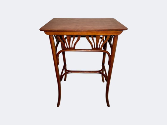 Image 1 of J & J Kohn Austria Beech Bentwood Side Table - Jacob and Josef Kohn Vienna Secession Occasional Table - Art Nouveau Accent Table