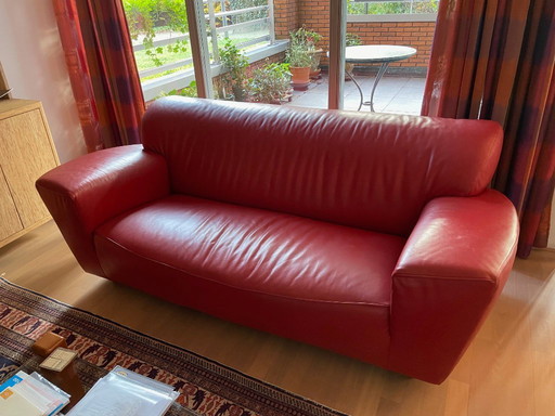 Canapé en cuir Montis ou Leolux (l'étiquette n'a pas été remplacée après le réfection du revêtement)