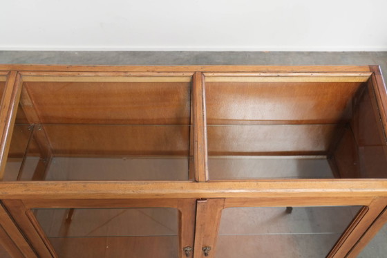 Image 1 of Large and beautiful vintage wooden counter/display cabinet/museum cabinet with a stunning appearance