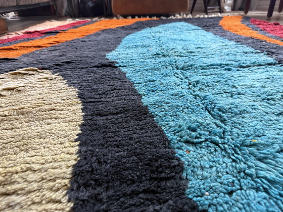 Image 1 of Tappeto postmoderno dal design astratto degli anni '80 – 332 × 205 cm – Marocco