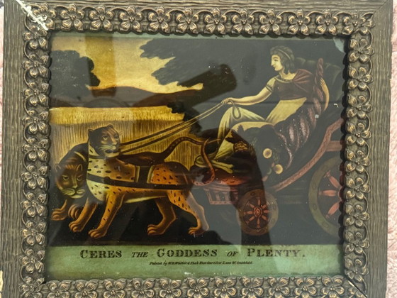 Image 1 of Mezzotint glass painting