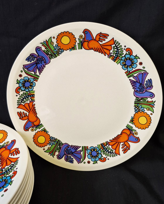 Image 1 of 8 platos llanos Acapulco Villeroy & Boch, grandes, 24 cm