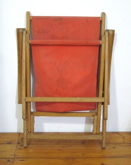 Image 1 of Chaise de jardin pliante vintage des années 1940