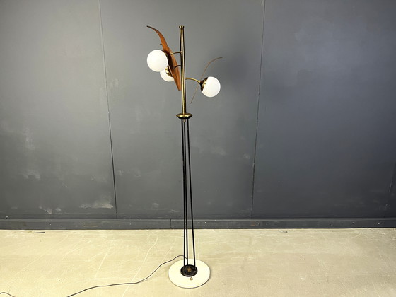 Image 1 of Mid century italian floor lamp attr. to Stilnovo, 1950s