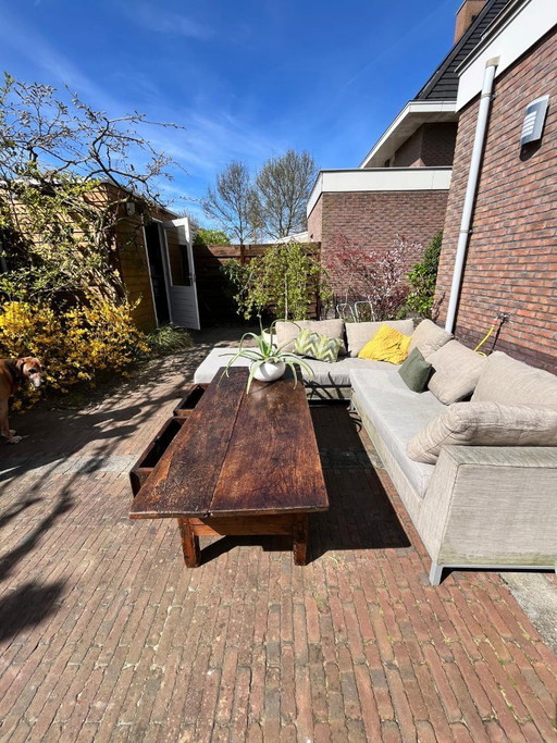 Antique Spanish chestnut coffee table