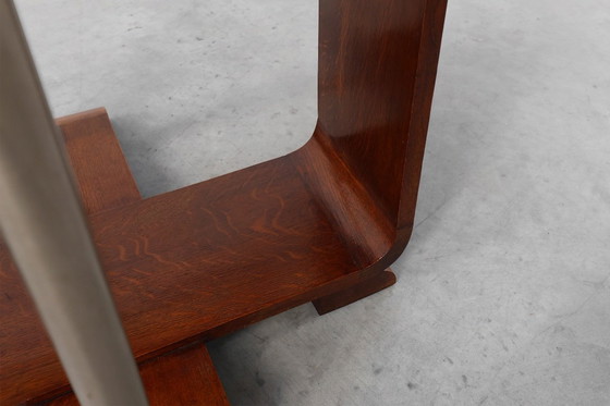 Image 1 of Tavolino quadrato Art Déco impiallacciato in rovere, Francia 1925 ca. 1925