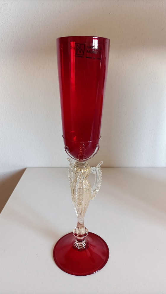 Image 1 of Murano geblazen glazen beker van Nason Moretti