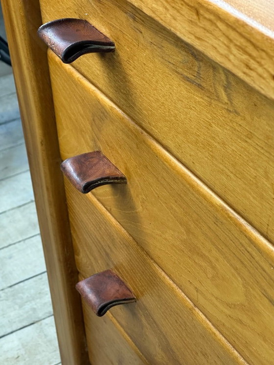 Image 1 of Chest of drawers in solid elm, Maison REGAIN, 1970
