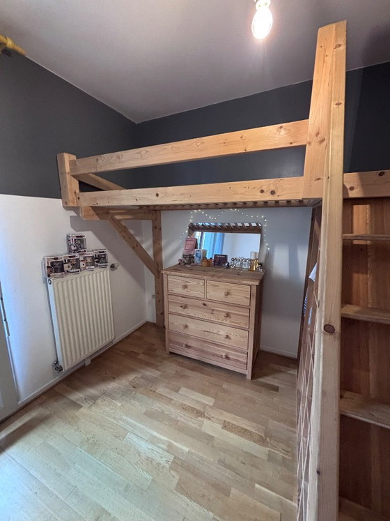 Cama alta de madera maciza hecha a medida – Compagnons du devoir, Camas de matrimonio, Wood (photo 5 of 13)