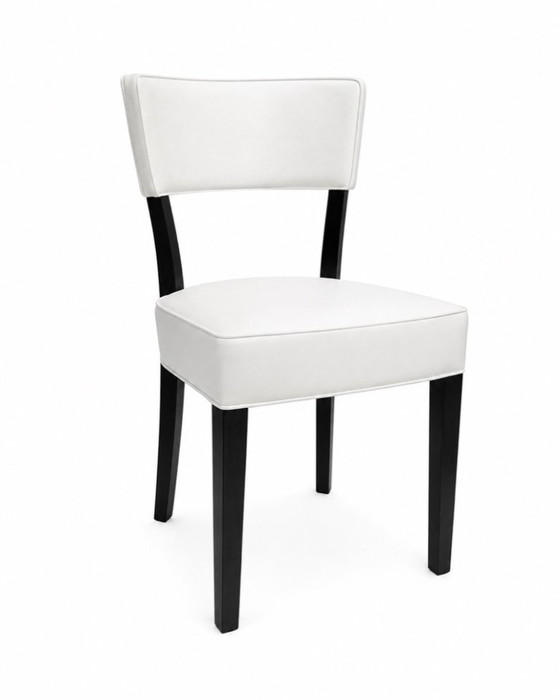 Neoz-stoel van Philippe Starck voor Driade, 1997 – Eetkamerstoelen, Leather, Wood (photo 3 of 5)