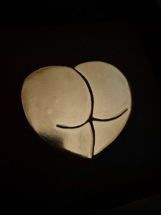 Image 1 of Opera d'arte Love ass in oro 23kt con cornice dorata, edizione limitata