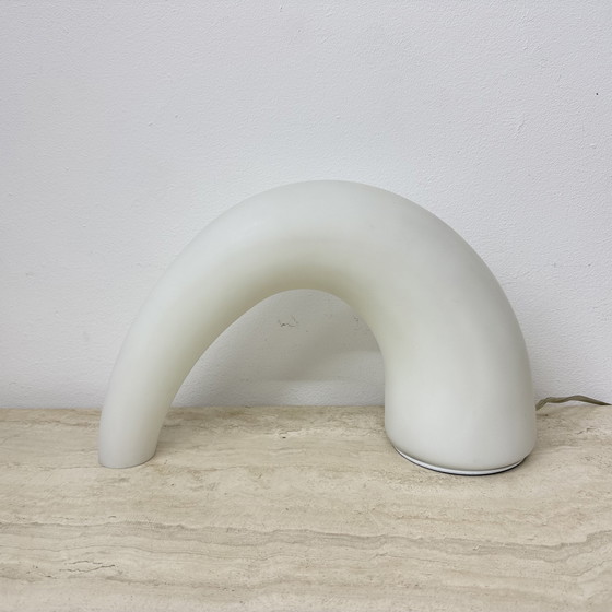 Image 1 of Fontana Arte Thor glass table lamp , 1980s Italy