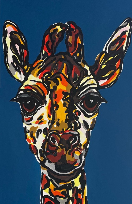 Image 1 of Portret van giraffe