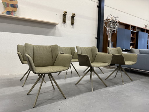 6 Label Vandenberg Gustav Je Dining Chairs Green