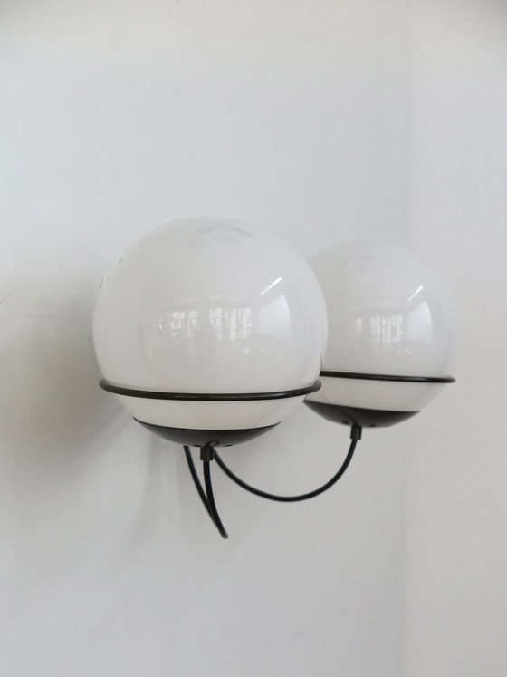 Wall light in metal and glass by Candle, Italy, 1960s, White (photo 3 of 15)
