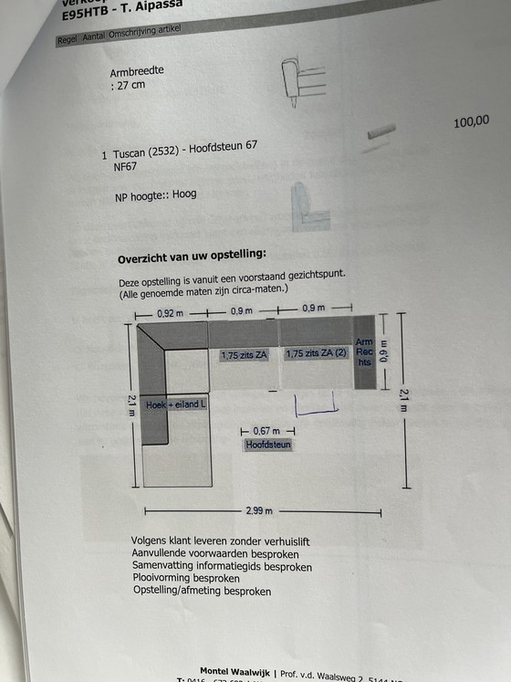 Image 1 of Prachtige staat - stoffen eiland bank- MONTEL- torre- huisdiervrij- 