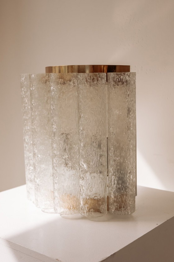 Lampada da parete vintage Doria Leuchten con tubi in vetro ghiaccio – Applique, Glass, Metal (photo 2 of 8)