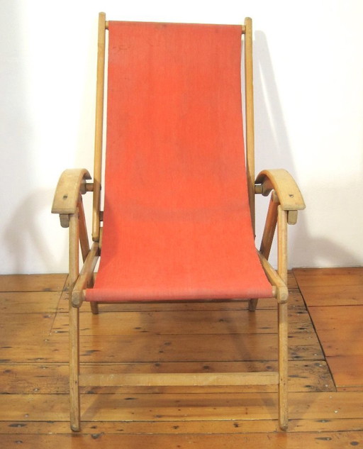 Sedia da giardino pieghevole vintage anni '40