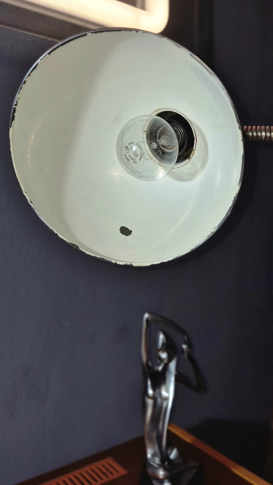 Image 1 of Unique Vintage Clam Lamp Original Kaiser idell 30s 40s