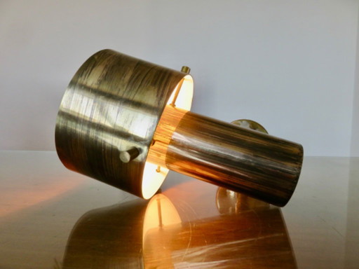 Dänische Wandleuchte aus massivem Messing, Jo Hammerborg, 1970