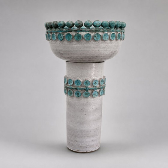 Pair of Mid-Century Fat Lava Studio Pottery Floor Vases, 1960s/70s – Unique Handcrafted Set (photo 3 of 16)