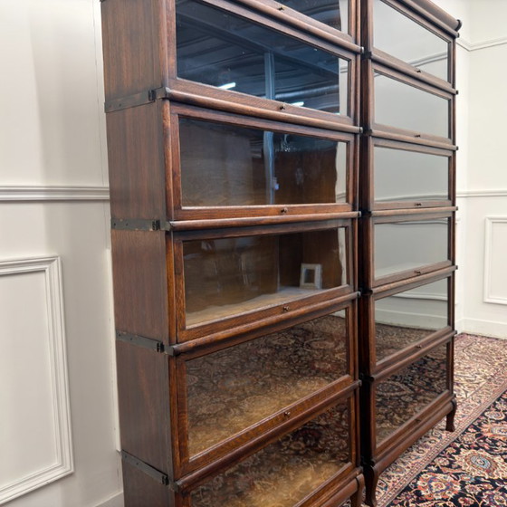 Set di Librerie Antiche Inglesi Originali Globe Wernicke – Vetro, Metallo (photo 8 of 16)