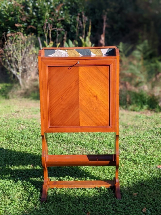 Image 1 of Sekretär aus Massivholz mit Klappfront, 138 × 70,3 × 29 cm