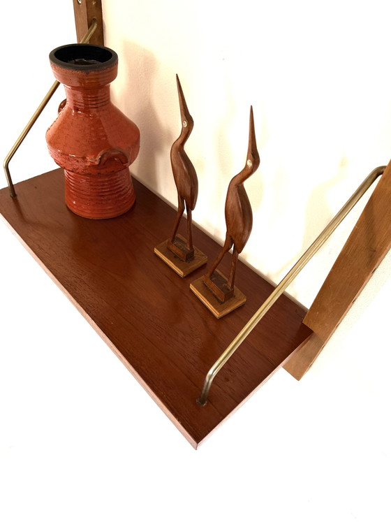 Image 1 of Vintage Danish teak wall rack '60