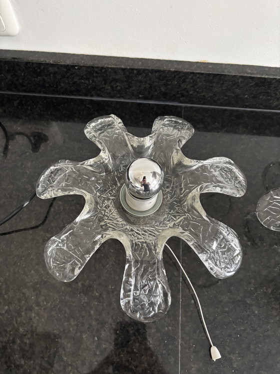 Set di 2 Paralumi Vintage Murano in Vetro Ghiaccio – Applique, Glass (photo 6 of 11)
