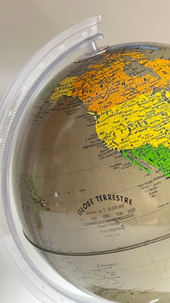 Image 1 of Illuminated Earth Globe Made in Italy