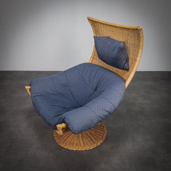Image 1 of Sillón de ratán diseñado por Gerard van den Berg para Montis, década de 1970.