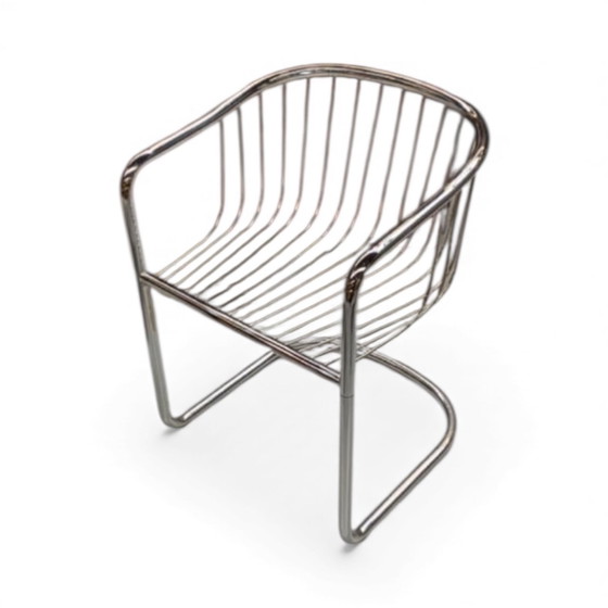 Image 1 of Chromen design draadstoel