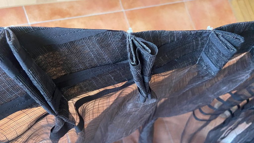 3x net curtains/in-between black - modern design