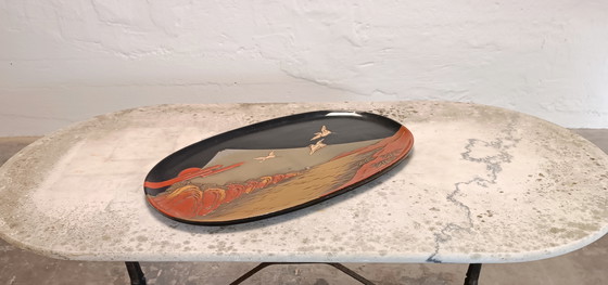 Image 1 of Vassoio giapponese antico in lacca vintage