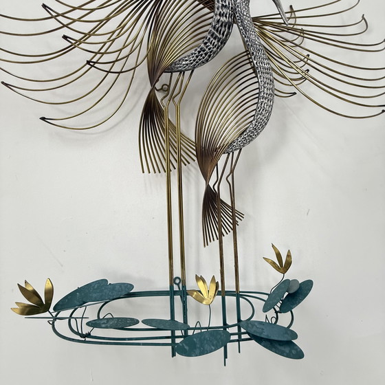 Image 1 of Curtis Jere Vintage Pauw Muurkunst Gesigneerd, 1970