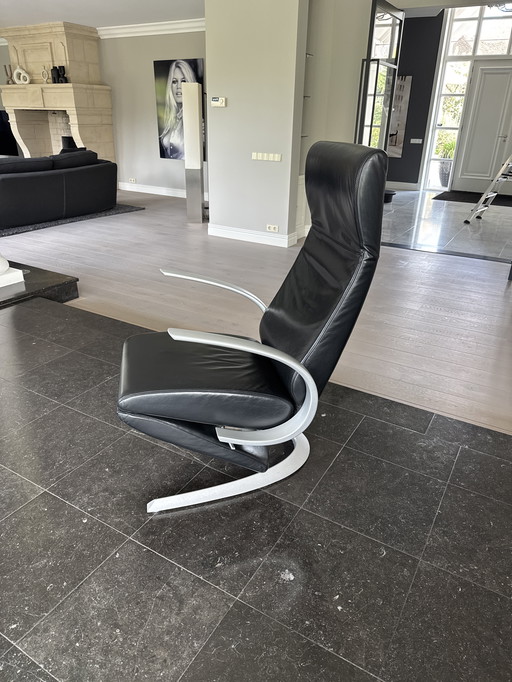 Poltrona relax in pelle di vitello Rolf Benz