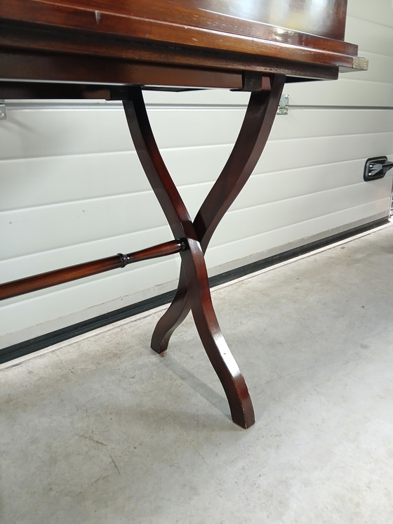 Image 1 of Antique mahogany butler's tray/tray table/side table