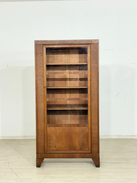 Image 1 of Elegant vintage bookcase made of solid wood / Art Deco