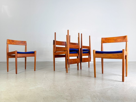 Image 1 of 6x Sedia originale Grete Jalk Midcentury Poul Jeppesens Palissandro