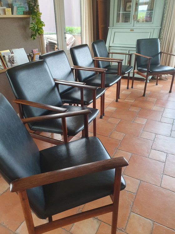 Image 1 of 6 sillas de mediados de siglo Fristho/ Cor Bontenbal