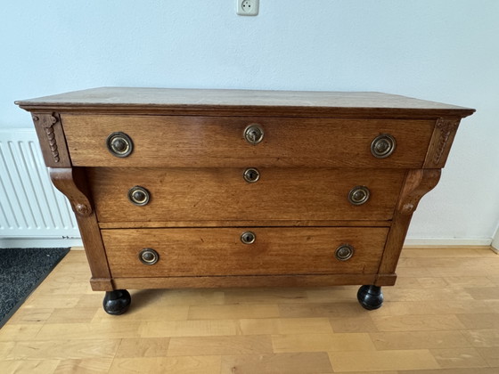Image 1 of Antieke eiken ladenkastje