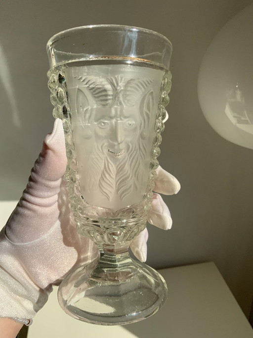 Zeldzame art nouveau beker "Duivel en duizend ogen" van S. Reich & Co.