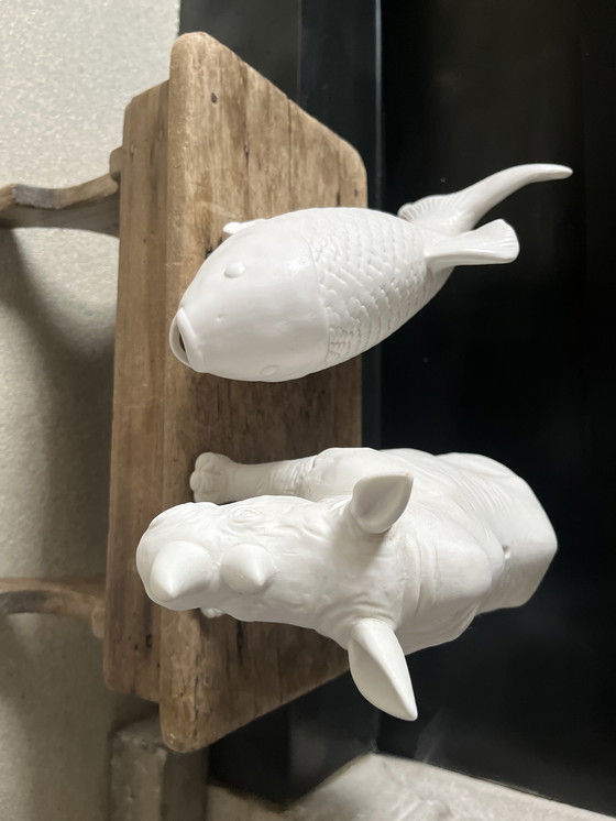 Image 1 of &K Amsterdam rinoceronte e pesce (koi)