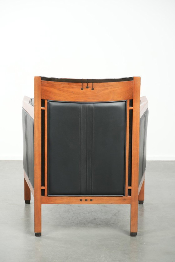 Zwarte leren Art Deco Schuitema design fauteuil, in goede staat, uit de Decoforma serie – Leather, Klassiek (photo 4 of 12)