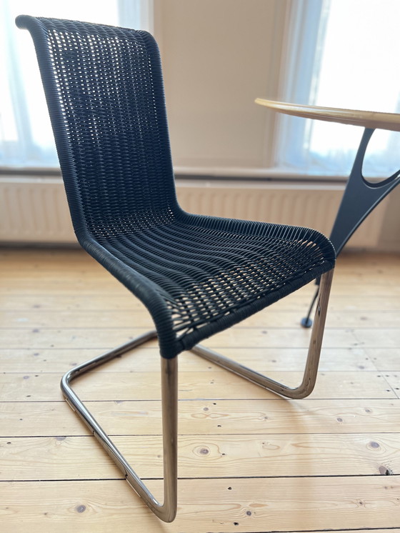 Image 1 of Design organic table + 4 design chairs (Gispen style)