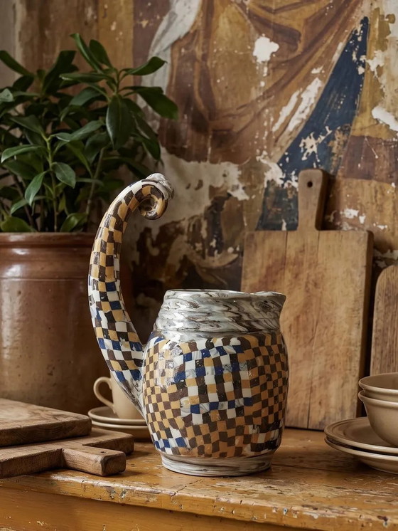 Hedendaagse kan van gemengde klei Atelier 141 Chaniers – Glazen & Karaffen, Porselein, Keramiek (photo 3 of 13)