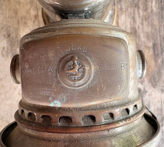 Image 1 of Antiguo Farol de Carburo Joseph Lucas Nº 133 "Calcia Club"-Tamaño Grande / Motocicleta (1910-1914, Eduardiano) - 100% original