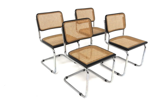 Set de 4 chaises "B32", Marcel Breuer, Italy, 1990