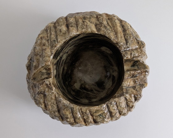 Image 1 of Brutalist Vintage Onyx Marble Ashtray / Vide-Poche – 1970s – 2.8 kg