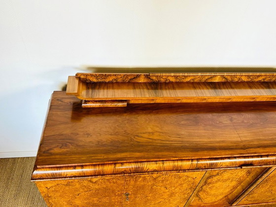 Image 1 of Sideboard im Art-Deco-Stil aus Nussbaummaserholz, Frankreich, 1930